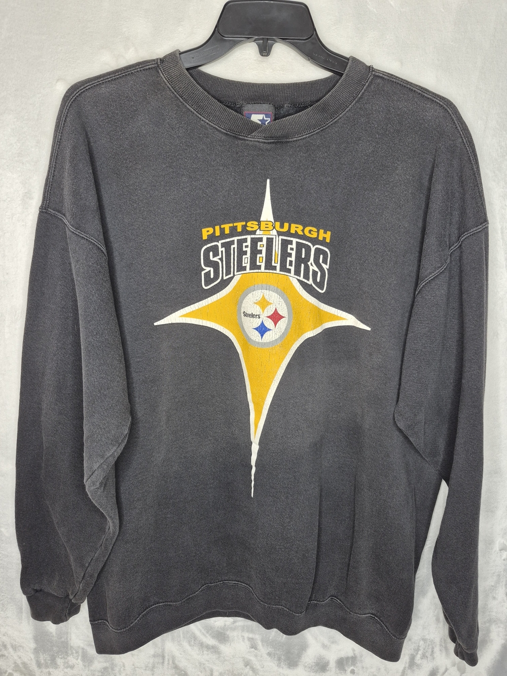 Vintage 90s Starter Pittsburgh Steelers Sweatshirt USA Made Mens XL